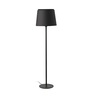 SAVOY BLACK FLOOR LAMP BLACK LAMPSHADE Faro