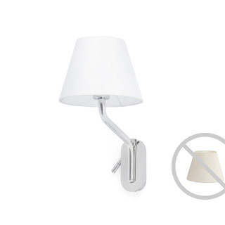 ETERNA Chrome structure wall lamp with right reader Faro