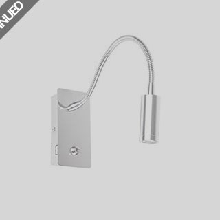 JULIET LED Chrome wall lamp reader with USB Faro