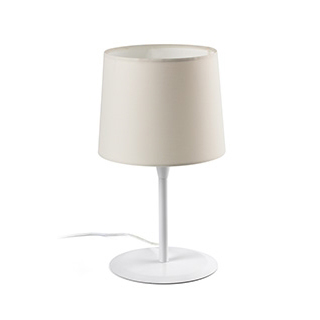CONGA WHITE TABLE LAMP BEIGE LAMPSHADE ø250*200*ø2 Faro