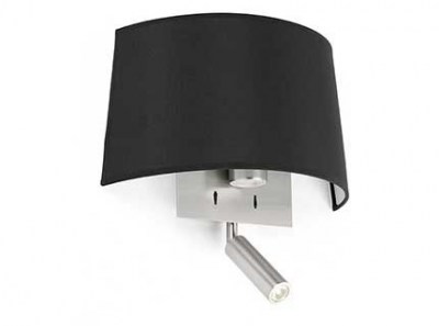 VOLTA Black wall lamp with LED reader Faro