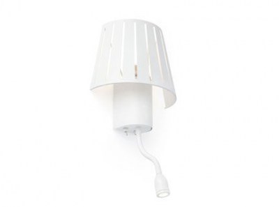 MIX White reading wall lamp with LED reader 1L Faro