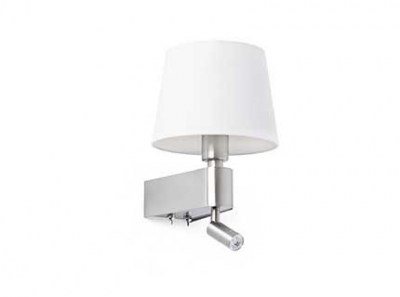 ROOM White wall lamp with LED reader Faro