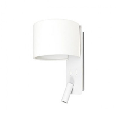 FOLD White wall lamp with LED reader Faro