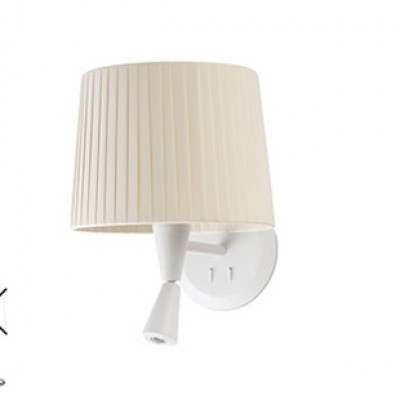 MAMBO White wall lamp with LED reader Faro