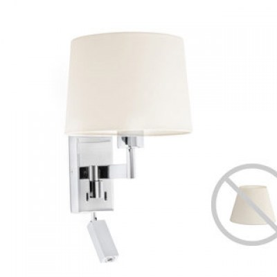 ARTIS Chrome structure wall lamp with LED reader Faro