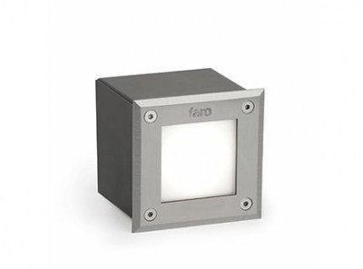 LED-18 Inox square recessed lamp 6000K Faro
