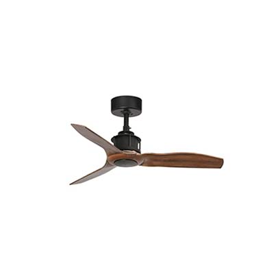 JUST FAN Black/wood ceiling fan 91cm Faro