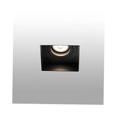 HYDE Trimless black orientable square recessed lamp without frame Faro