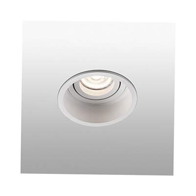 HYDE White orientable round recessed lamp Faro