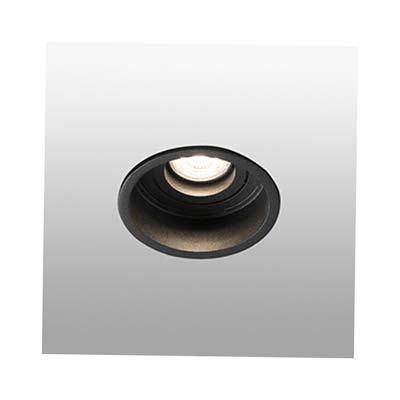 HYDE Black orientable round recessed lamp Faro