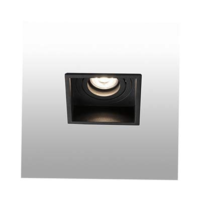 HYDE Black orientable square recessed lamp Faro