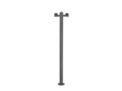 Dark grey structure pole lamp to muffin, blub´s 3L Faro