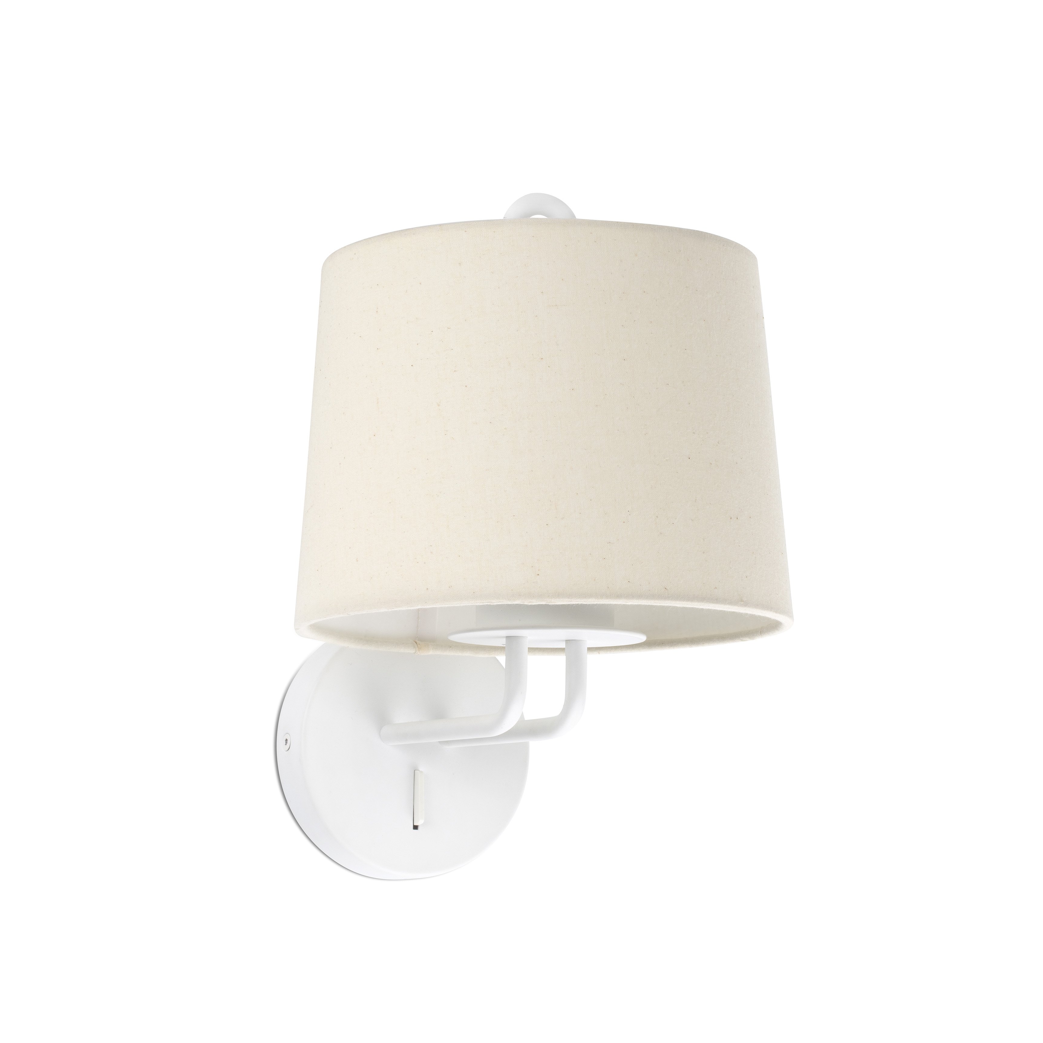 MONTREAL WHITE WALL LAMP BEIGE LAMPSHADE