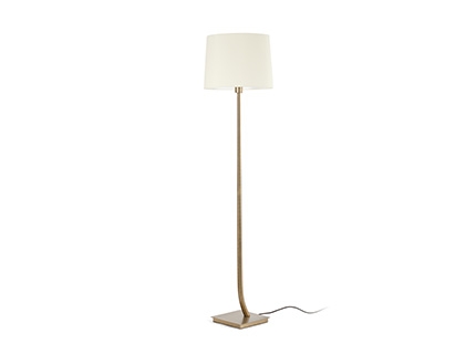 29687 07 Rem Торшер бронза белый Faro, Bronze Floor Lamp With White Shade