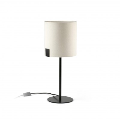 NILA Black and off white table lamp Faro