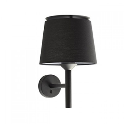 SAVOY BLACK WALL LAMP BLACK LAMPSHADE Faro
