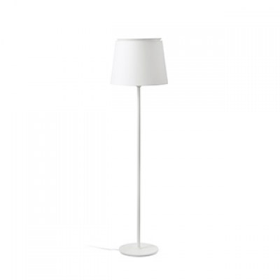 SAVOY WHITE FLOOR LAMP WHITE LAMPSHADE Faro