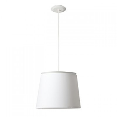 SAVOY WHITE PENDANT LAMP WHITE LAMPSHADE Faro