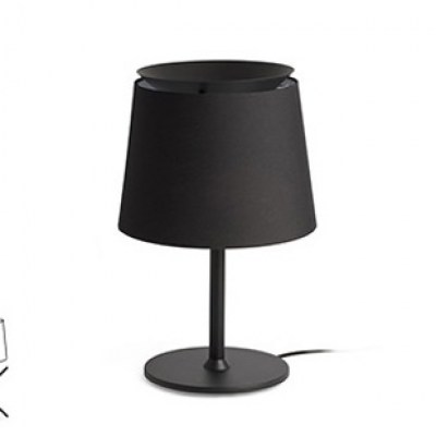 SAVOY Black shade table lamp Faro