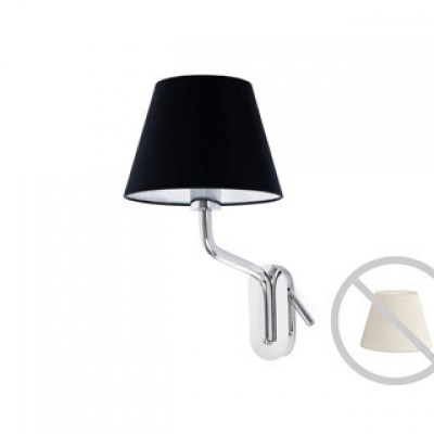 ETERNA Chrome structure wall lamp with left reader Faro