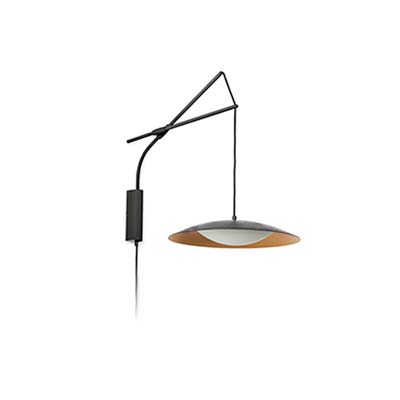 SLIM LED Black extensible wall lamp Faro
