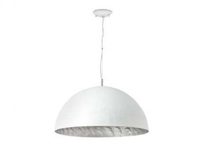 MAGMA-P white and silver pendant lamp Faro