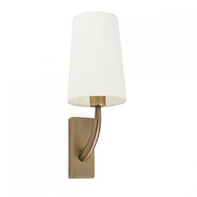 REM OLD GOLD WALL LAMP WHITE LAMPSHADE Faro