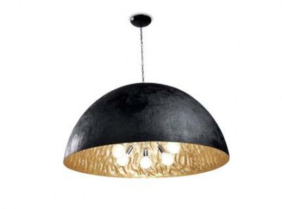 MAGMA-G Black and gold pendant lamp Faro