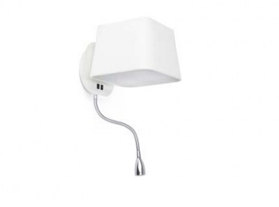 SWEET White reading wall lamp with LED reader 1L Faro