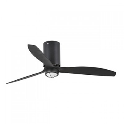 MINI TUBE FAN LED Matt black ceiling fan with DC motor Faro