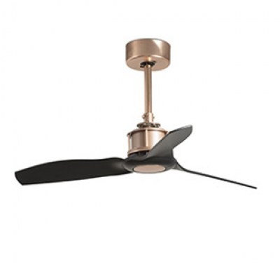 JUST FAN Copper ceiling fan and black blades 81cm Faro