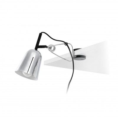 STUDIO Chrome and white clip lamp Faro