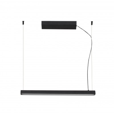 VICO 600 Black pendant lamp with surface canopy Faro