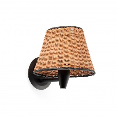SUMBA Black/rattan table lamp Faro