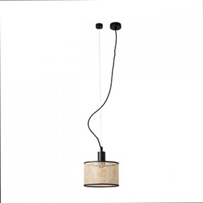 MAMBO BLACK PENDANT LAMP RATTAN LAMPSHADE ø210*200 Faro