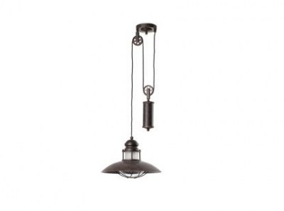 WINCH Brown pendant lamp with scale Faro