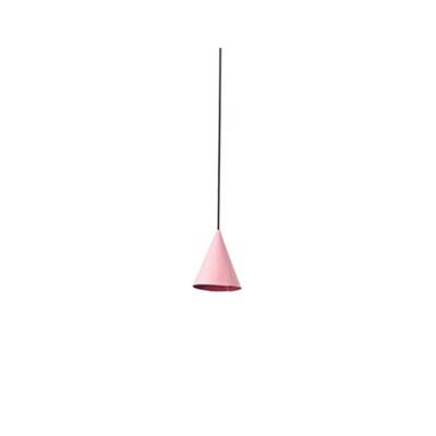 FADA LED Pink leather pendant lamp Faro